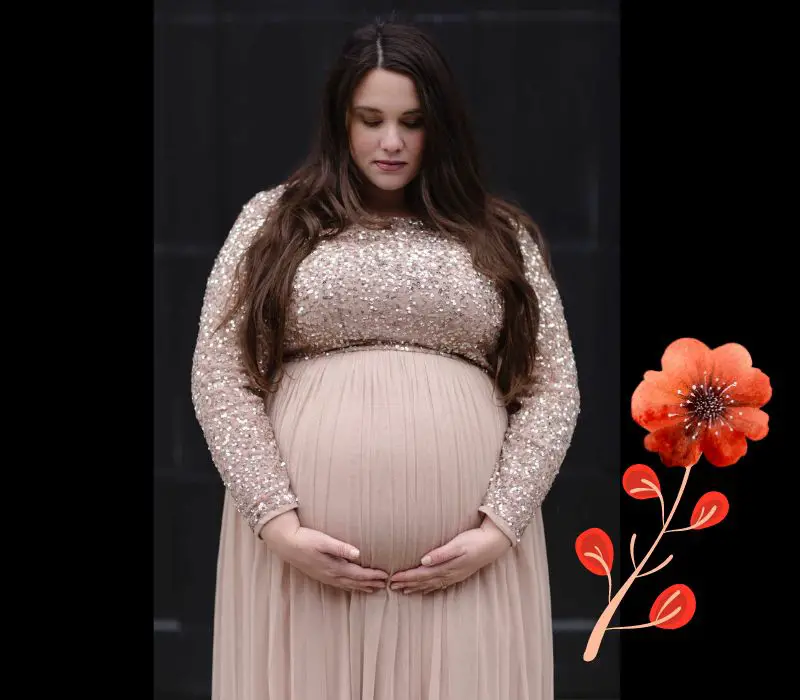 psequin maternity dress for plus size maternity photoshoot