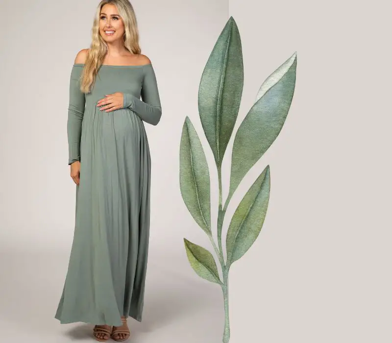 sage green maternity dress