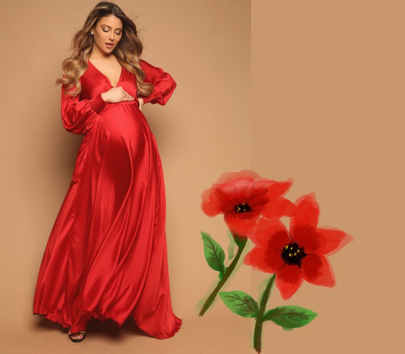 satin maternity dress