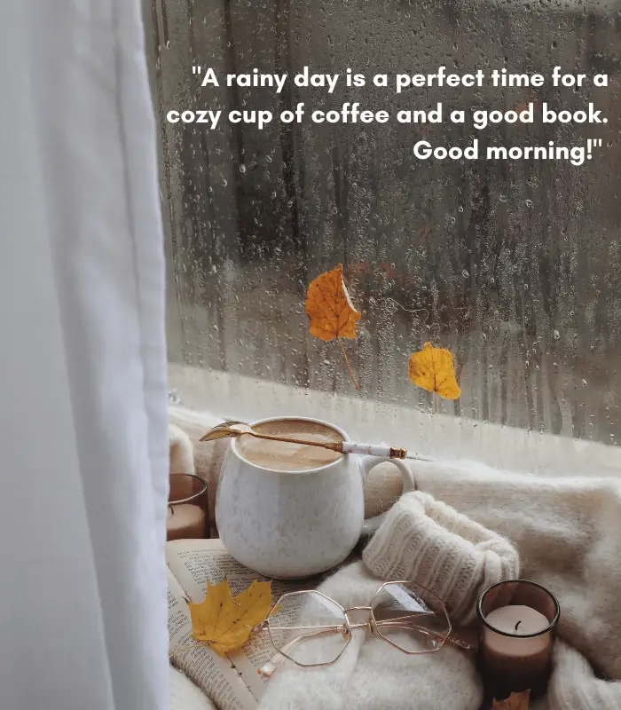 good morning quotes on a rainy day 
