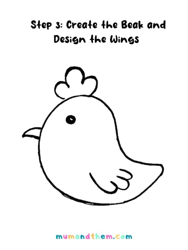 how to draw a chicken 