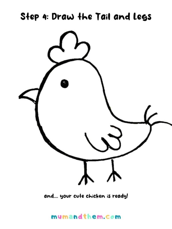 how to draw a chick 