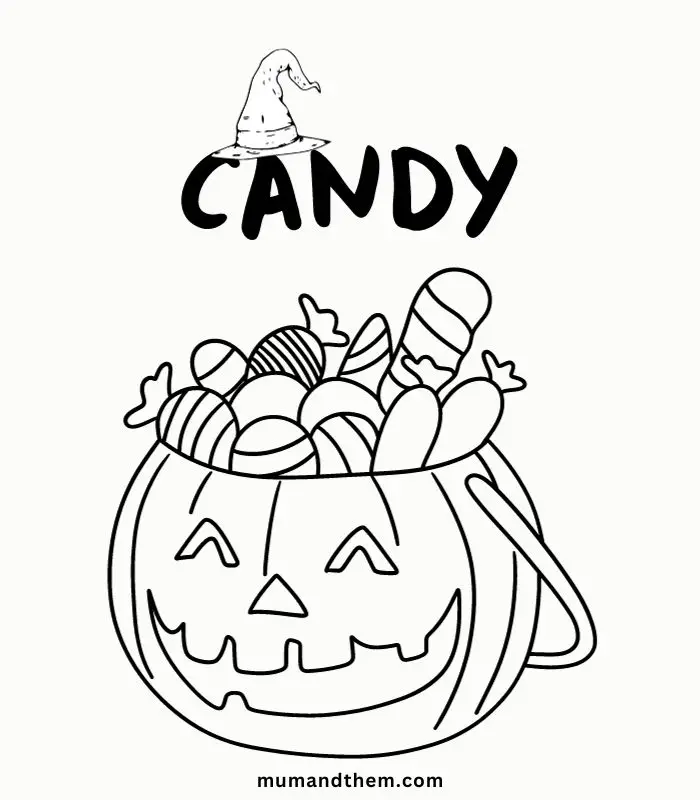 halloween candy drawings