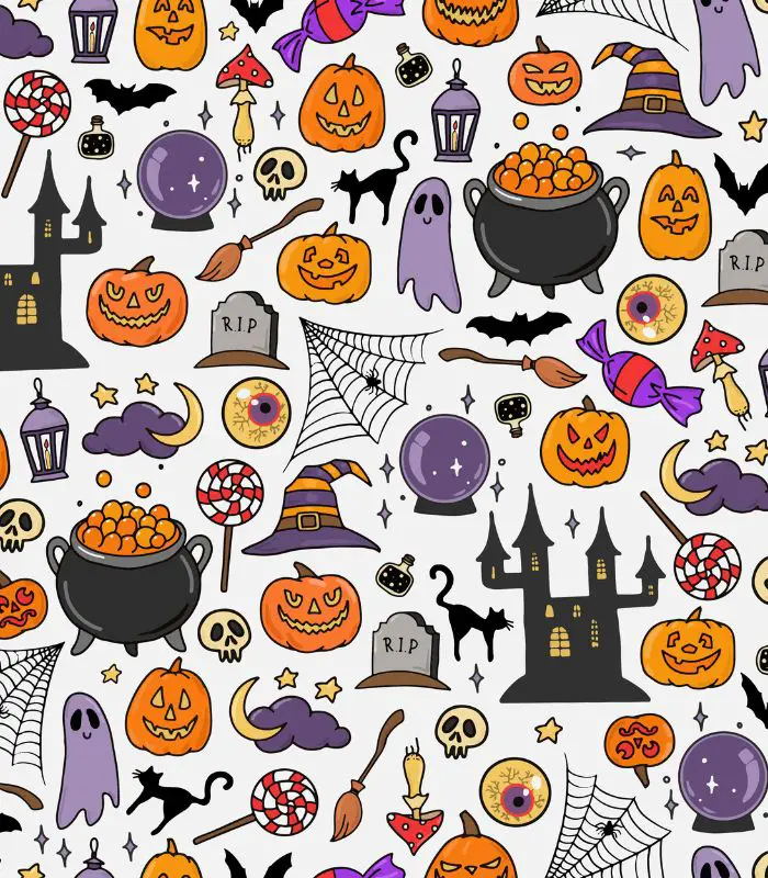 cute halloween doodle