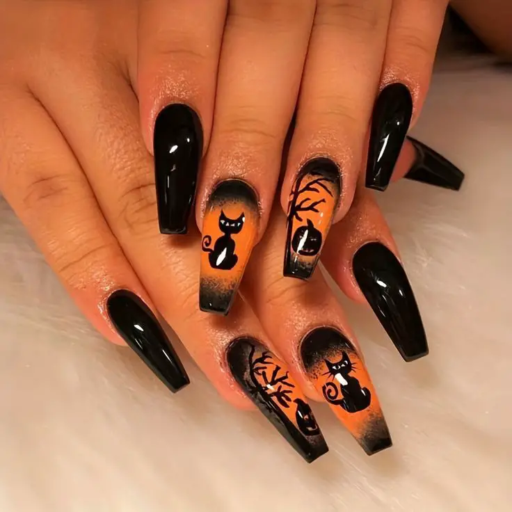 acrylic halloween nail designs