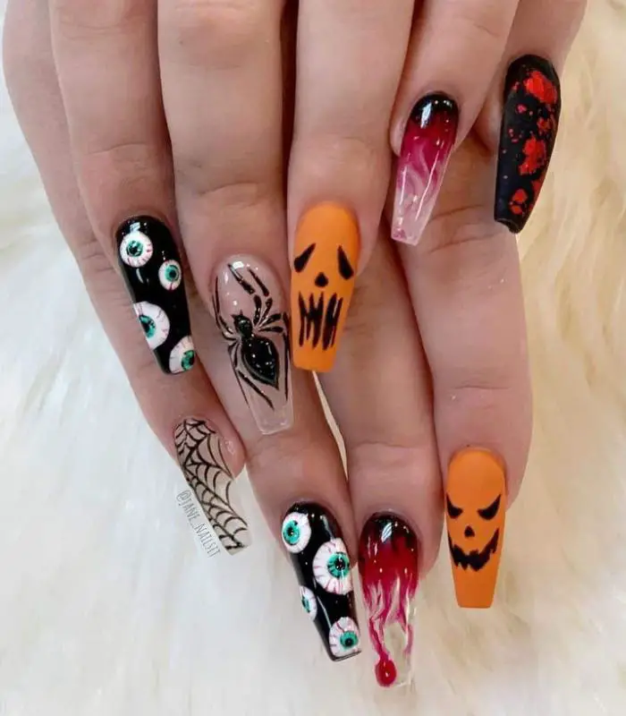 halloween ghost nails