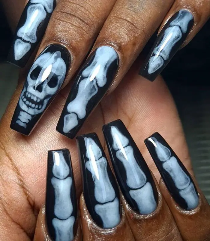 halloween nails black