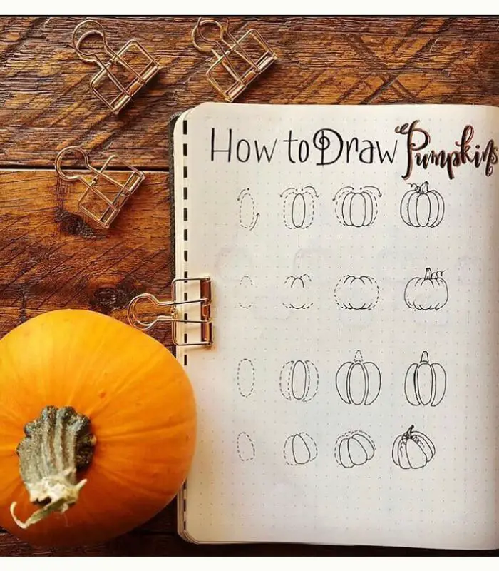 pumpkin doodle step-by-step