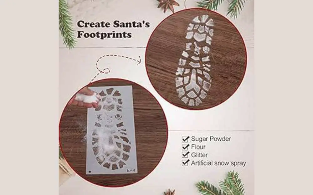 Christmas footprint art